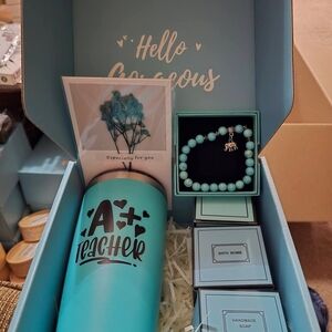 Turquoise Teacher Gift Set with Bracelet and Tumbler - Unbranded